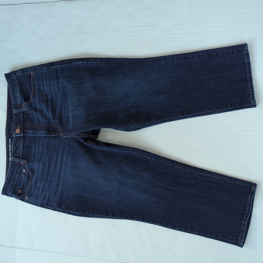 Talbots Flawless High-Waist Straight Ankle Jeans in Dark Indigo